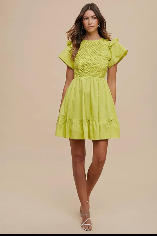 lime smock Dress